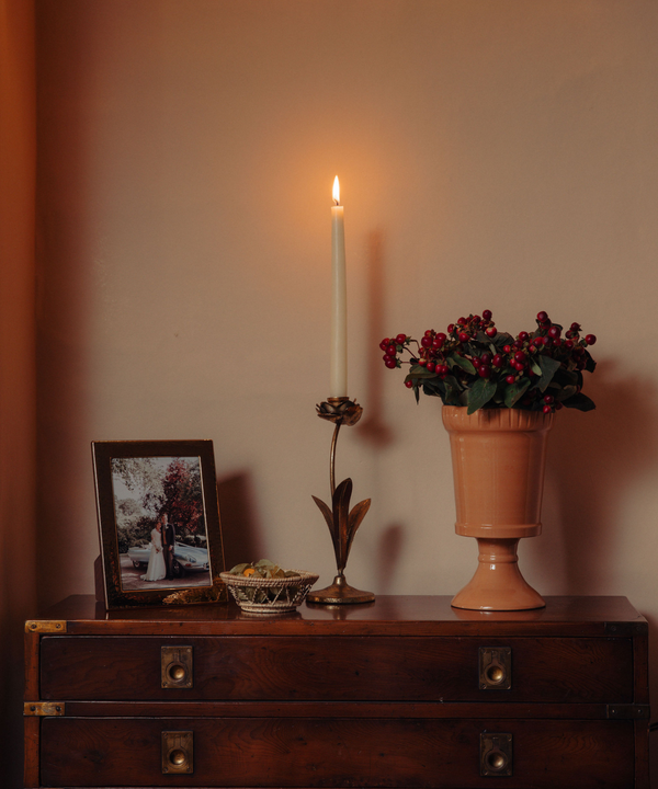 Brass Hellebore Candlestick