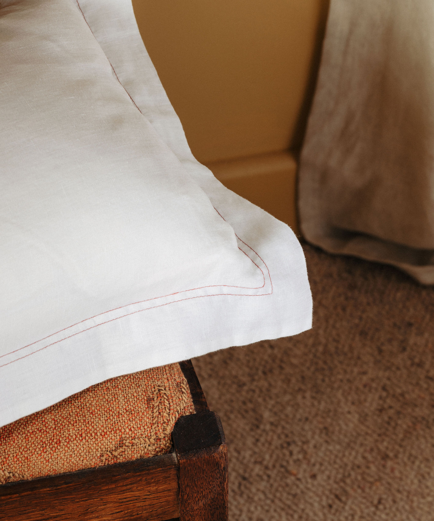 Darcy Linen Boudoir Pillowcase, Rosewood