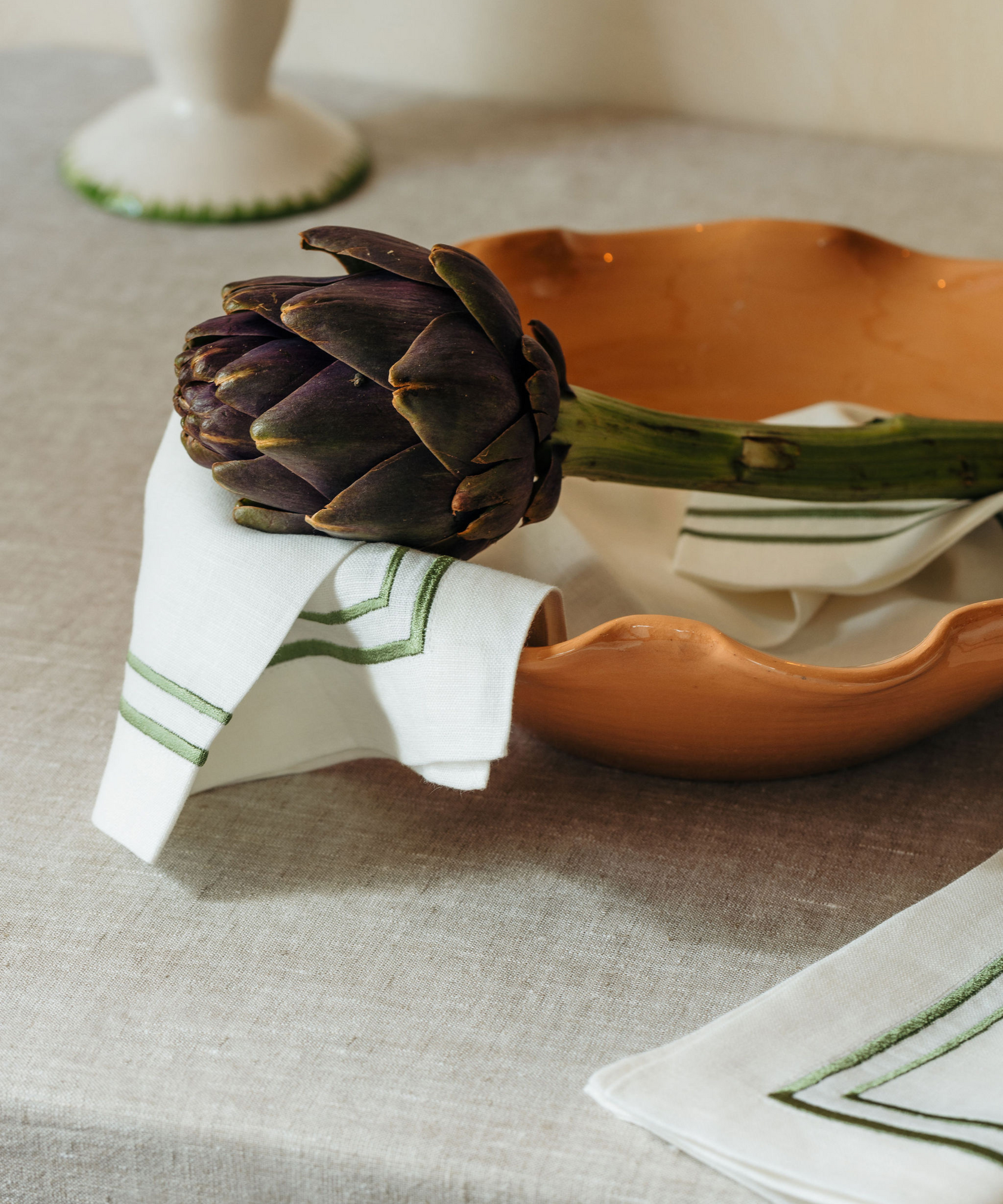 Ruffle Ceramic Bowl, Terracotta