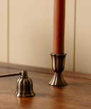 Fluted Candle Snuffer, Brass, with Candle Holder