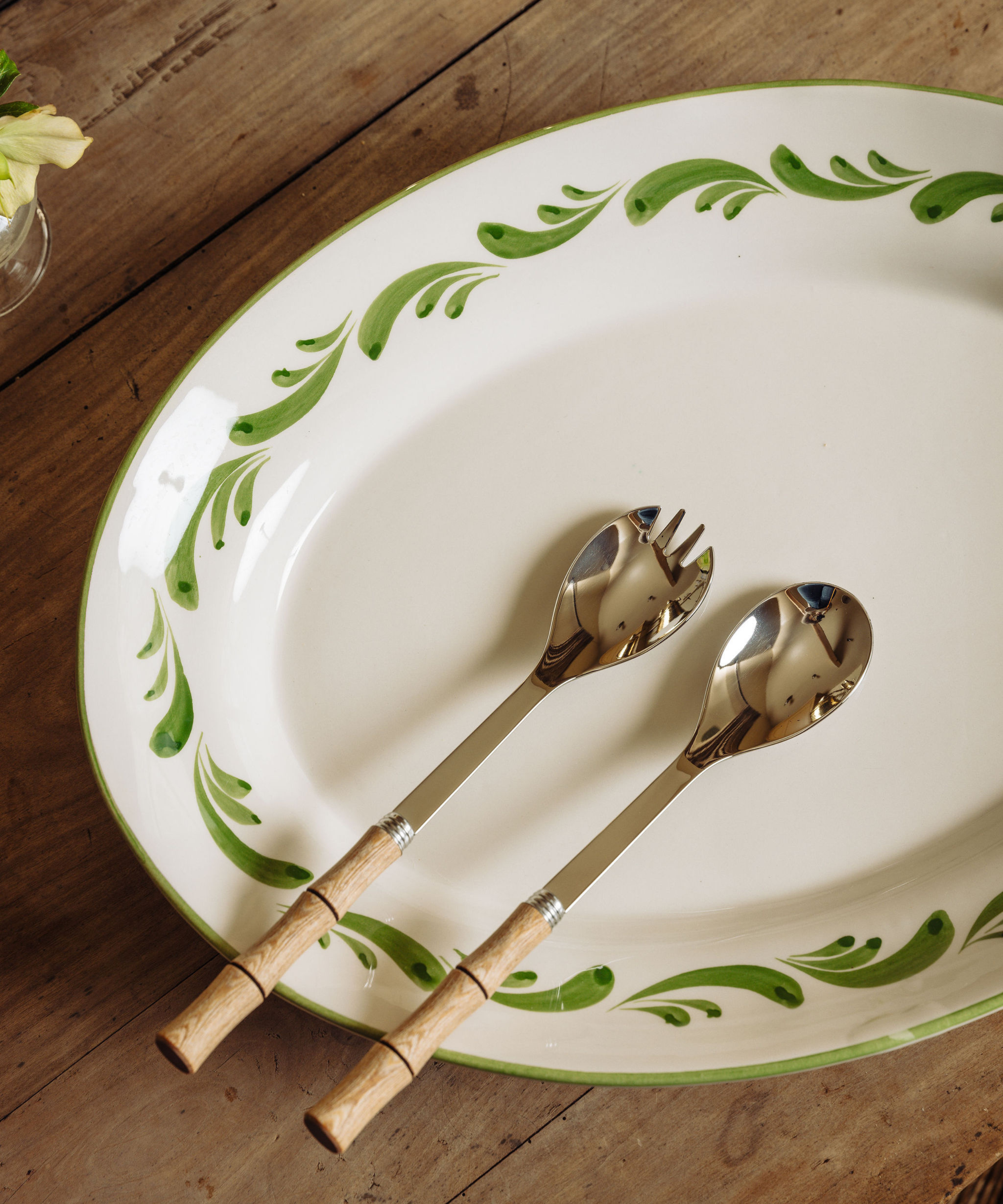 Natural Wood Salad Servers