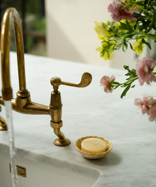 Aptware Marble Ceramic Dish, Mustard