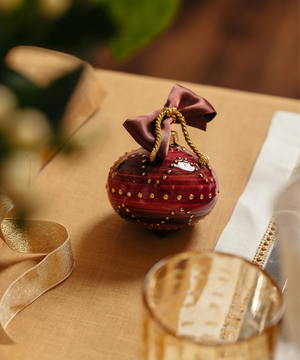 Chiara Bauble, Gold/Burgundy, Lifestyle