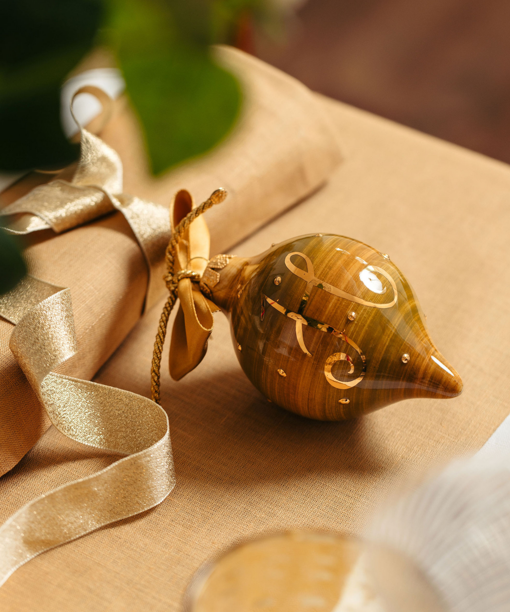 Chiara Initial Bauble, Gold/Amber, Lifestyle