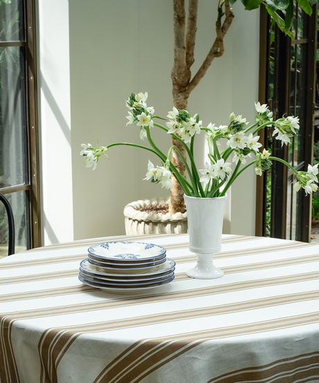 Flora Ceramic Urn Vase, Medium, White