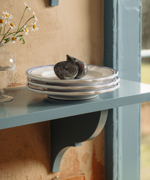 Zita Scalloped Crockery, Marine Blue