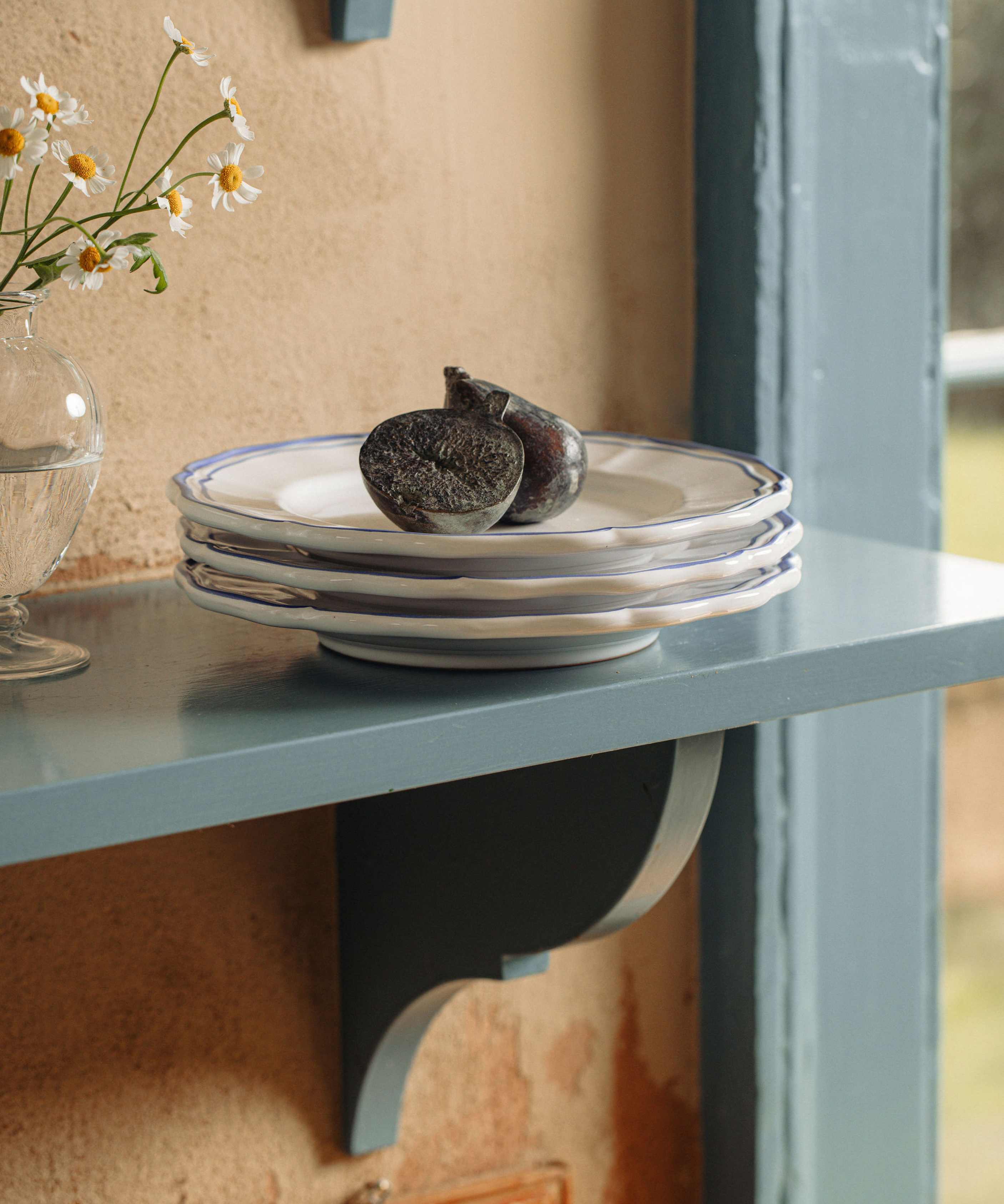 Zita Scalloped Crockery, Marine Blue