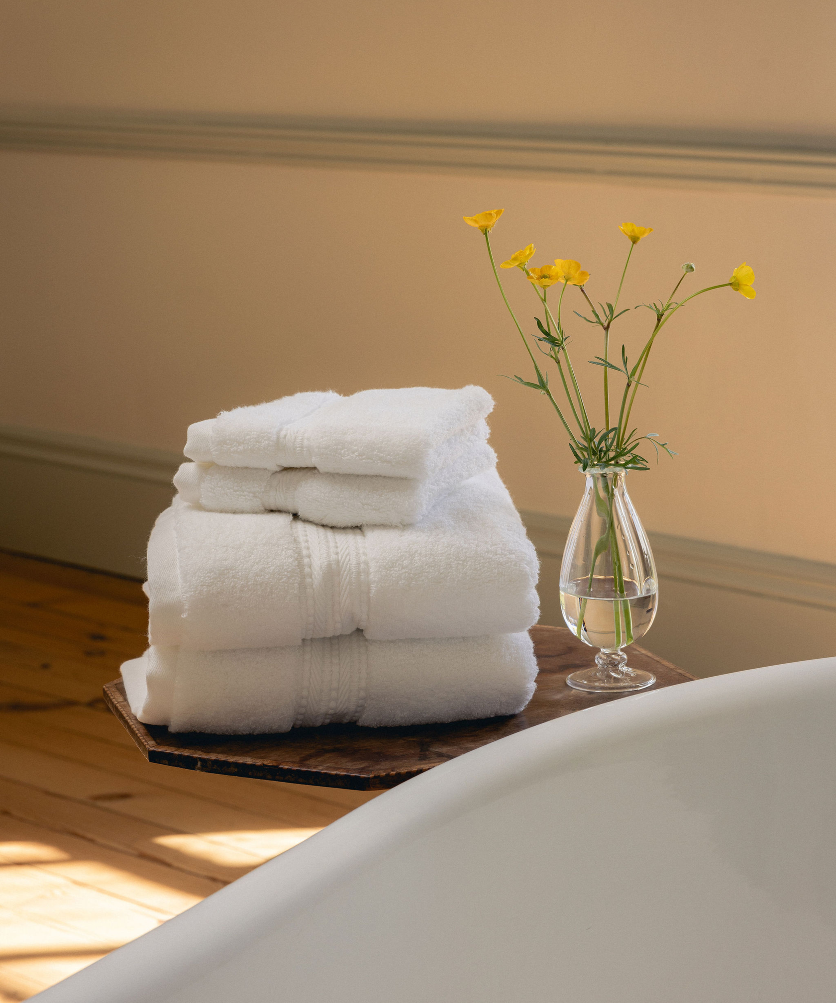Maria Bath Towel Family Bundle, White