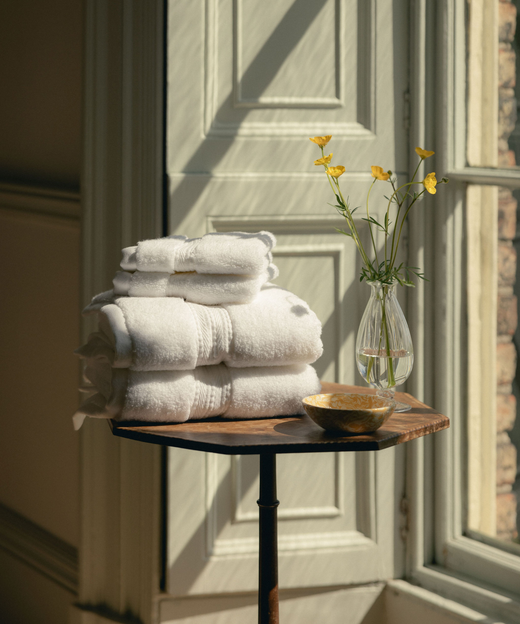 Maria Bath Towel Family Bundle, White