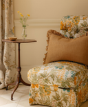 Estelle Pleated Linen Cushion, Turmeric