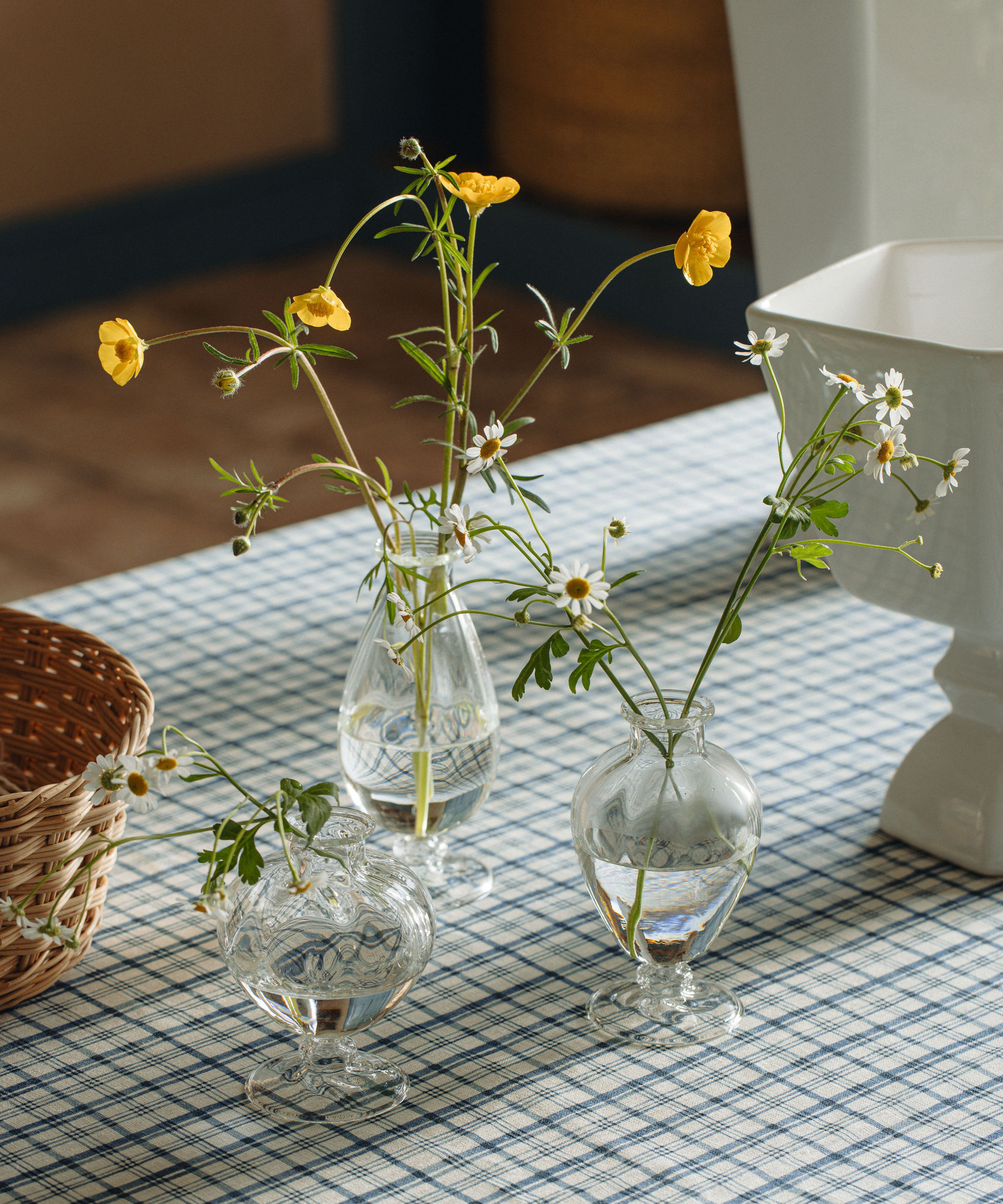 Violet Bud Vase Trio
