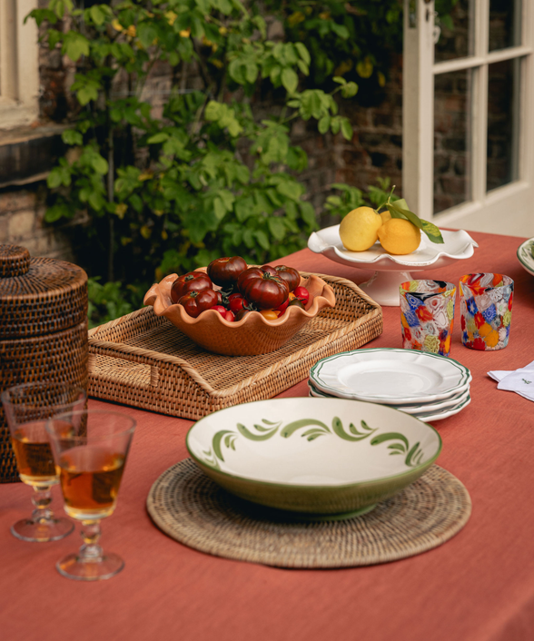 Rattan Round Placemat, Taupe
