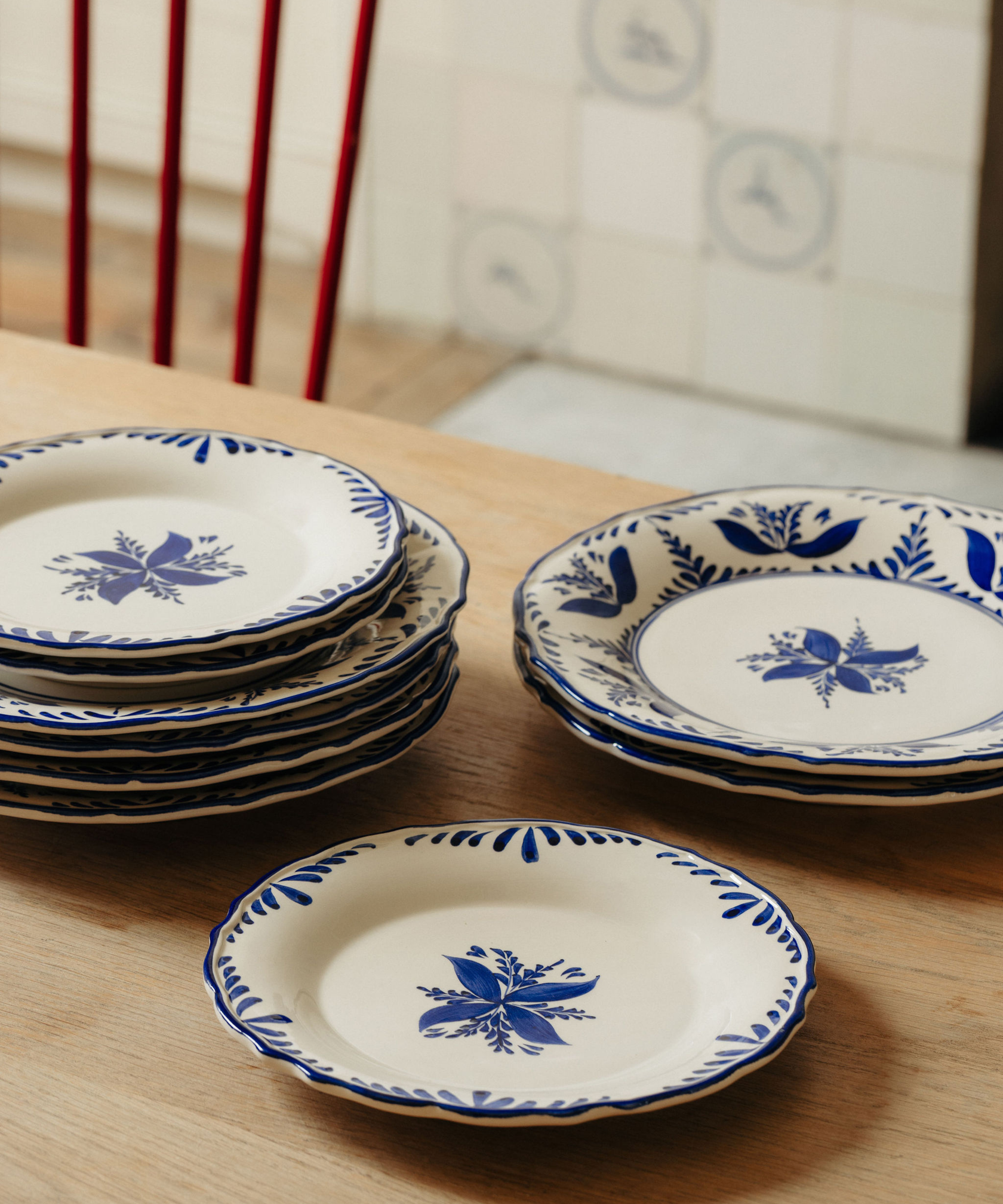 Ottilie Dessert Plate, Blue