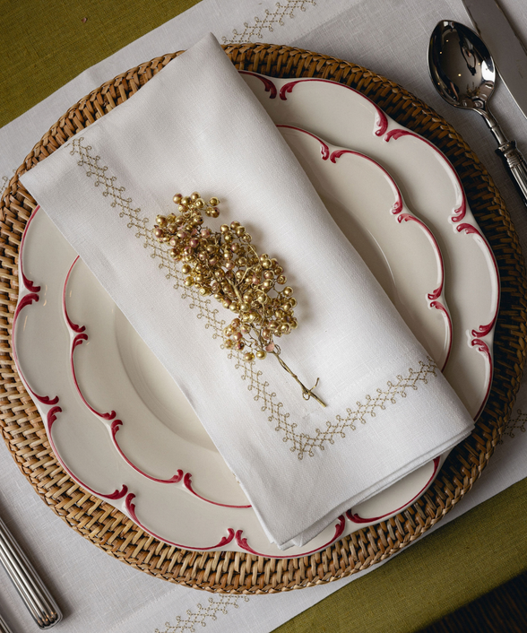 Pair of Theodora Linen Napkins, Gold