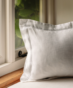 Rebecca Udall, Darcy Linen Boudoir Pillowcase, Denim Stitching