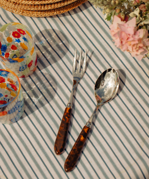 Rebecca Udall Classic Serving Set, Tortoiseshell with the Millefiori Tumblers