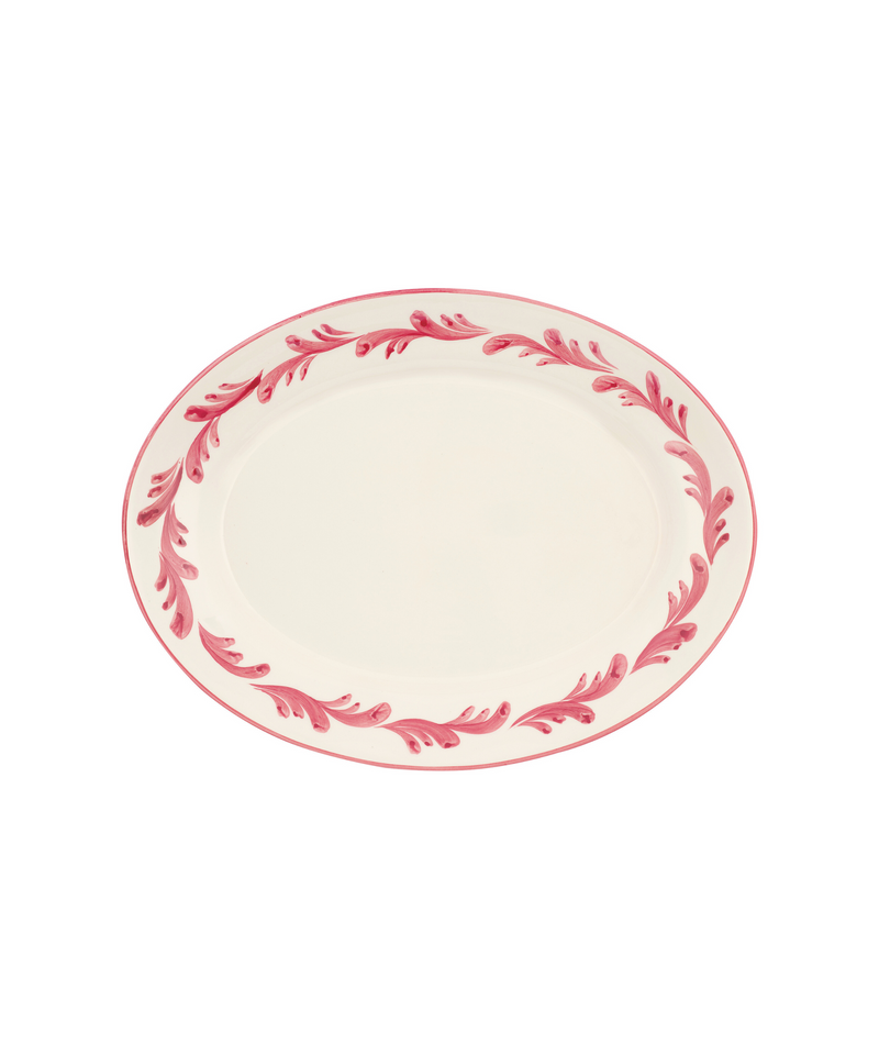 Rebecca Udall Celia Platter, Raspberry, White Background