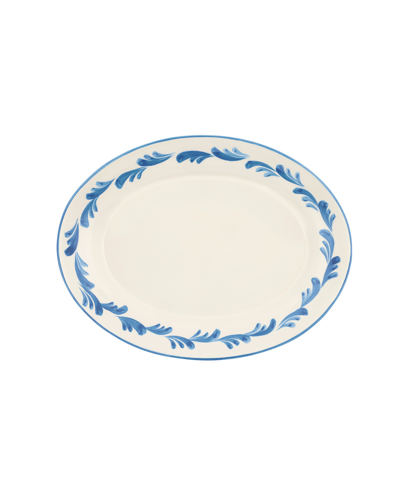 Rebecca Udall Celia Platter, Denim Blue,  White Background