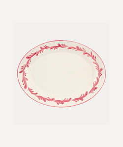 Rebecca Udall Celia Platter, Raspberry, Ivory Background