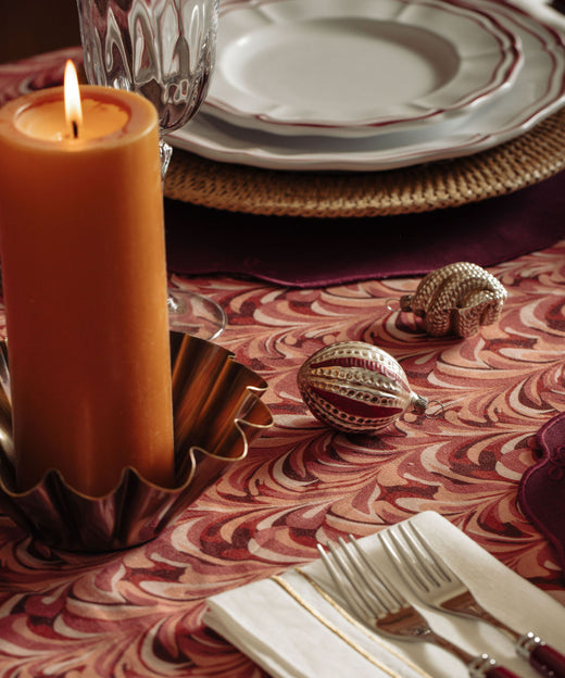 Esme Pillar Candleholder, Brass