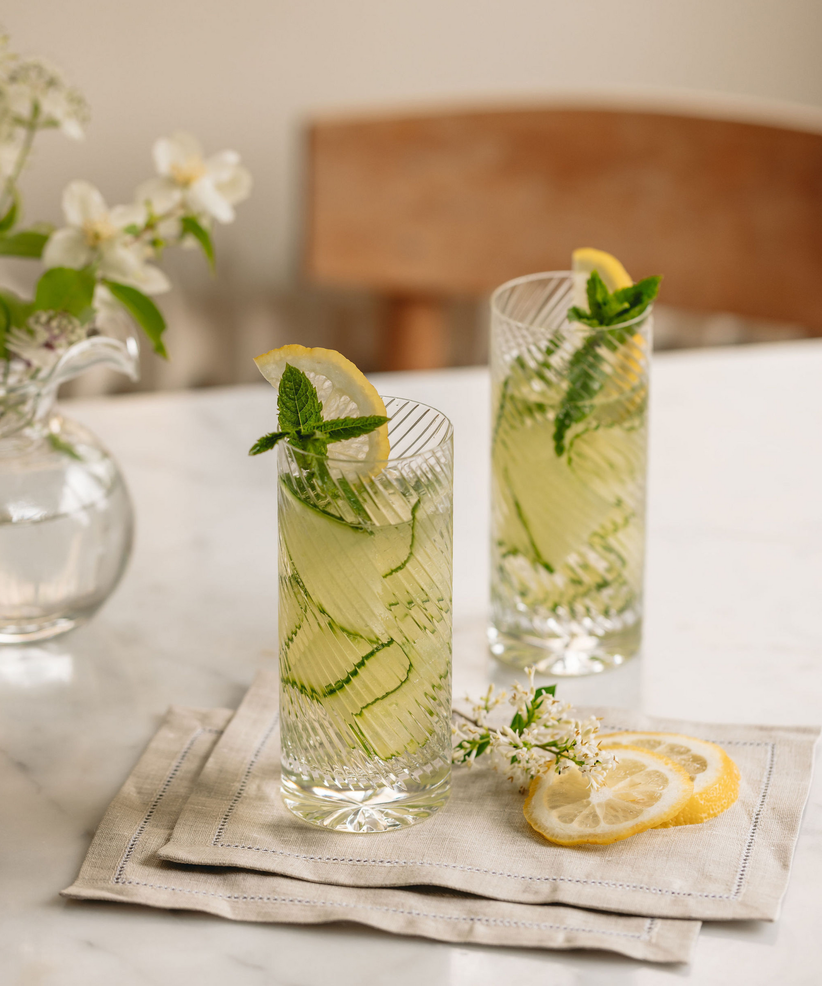 Julia Twisted Cut Crystal Glassware