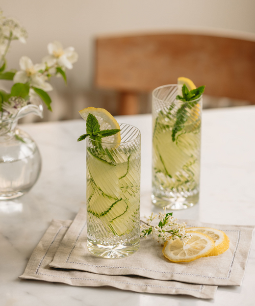 Julia Twisted Cut Crystal Glassware