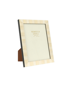 Rebecca Udall, Delilah Striped Photo Frame, Buttermilk Cream and White 5 X 7