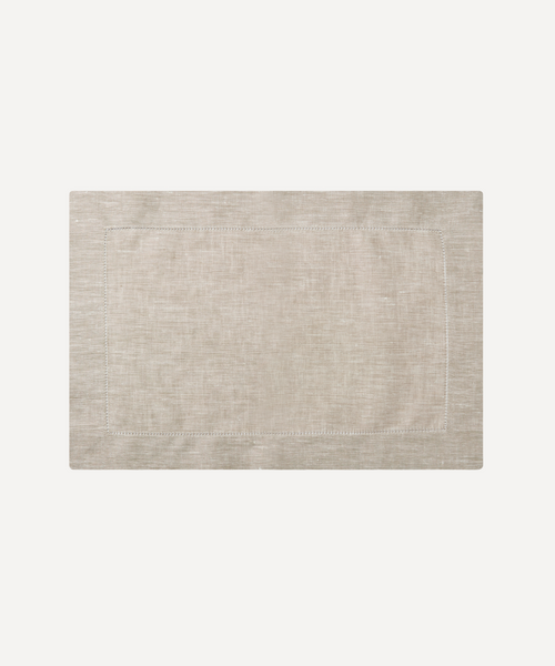 Classic Hemstitch Linen Placemat, Natural