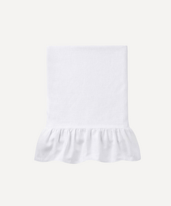 Rebecca Udall Ruffle frill Irish linen white tablecloth