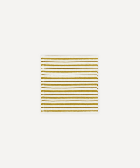 Victoria Striped Linen Napkin, Burnt Mustard