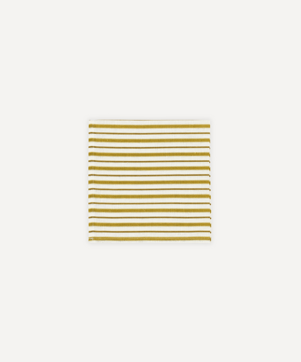 Victoria Striped Linen Napkin, Burnt Mustard