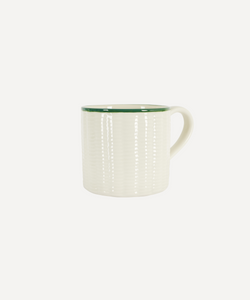 Basket Weave Mug, Green Filet