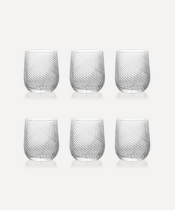 Rebecca Udall Julia Twisted Cut Crystal Tumbler Glass, Set of 6