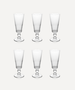 Evelyn Crystal Flute Glasses, Rebecca Udall, Set of 6