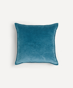 Rebecca Udall Verity Linen Velvet Square Cushion, Denim Blue