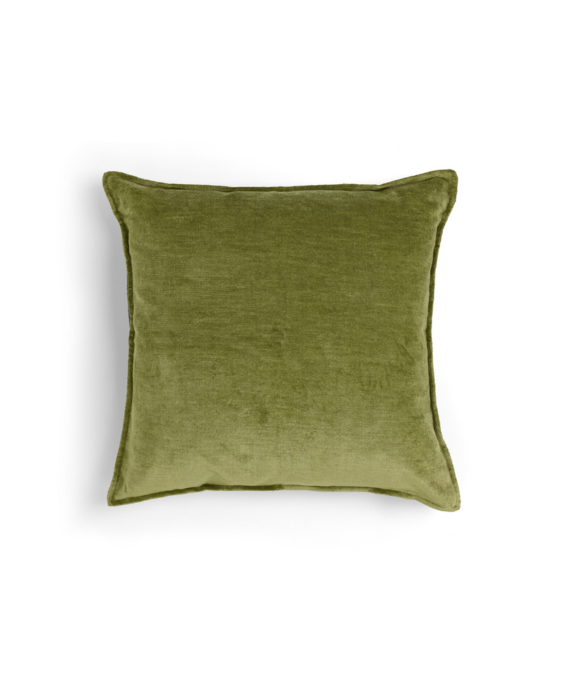 Rebecca Udall Verity Linen Velvet Square Cushion, Moss Green