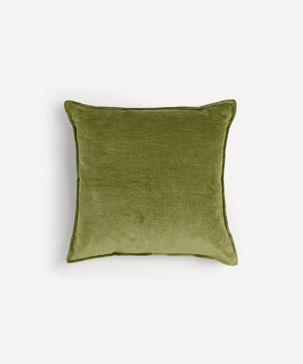 Rebecca Udall Linen Velvet Square Cushion, Green