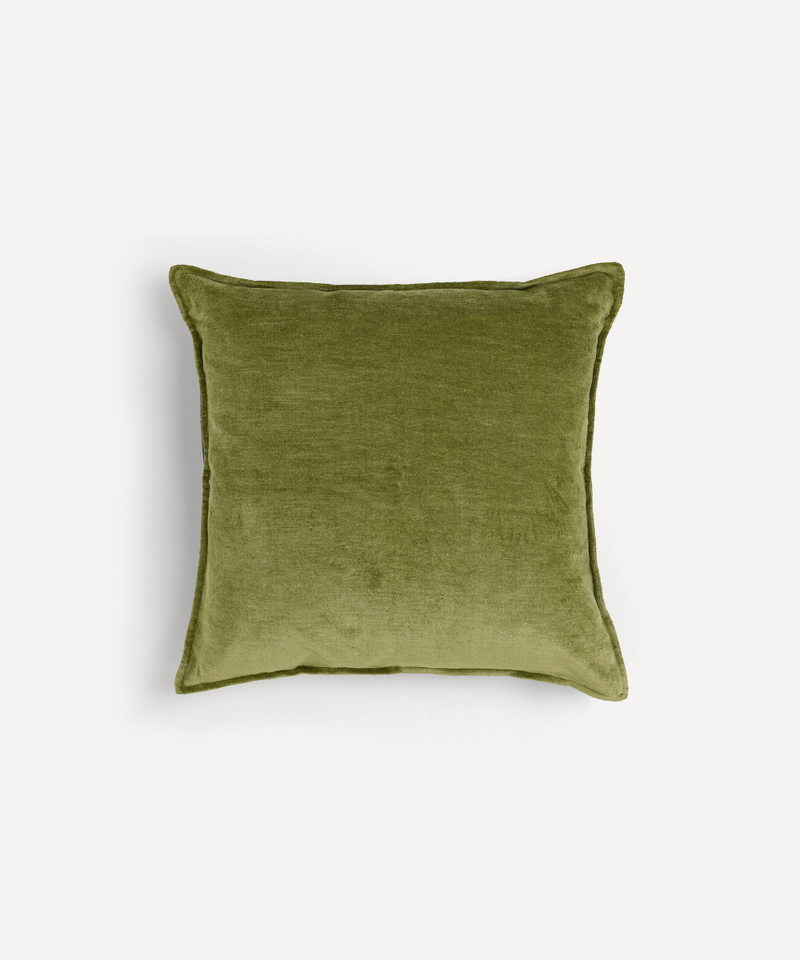 Rebecca Udall, Linen Velvet Square Cushion, Green