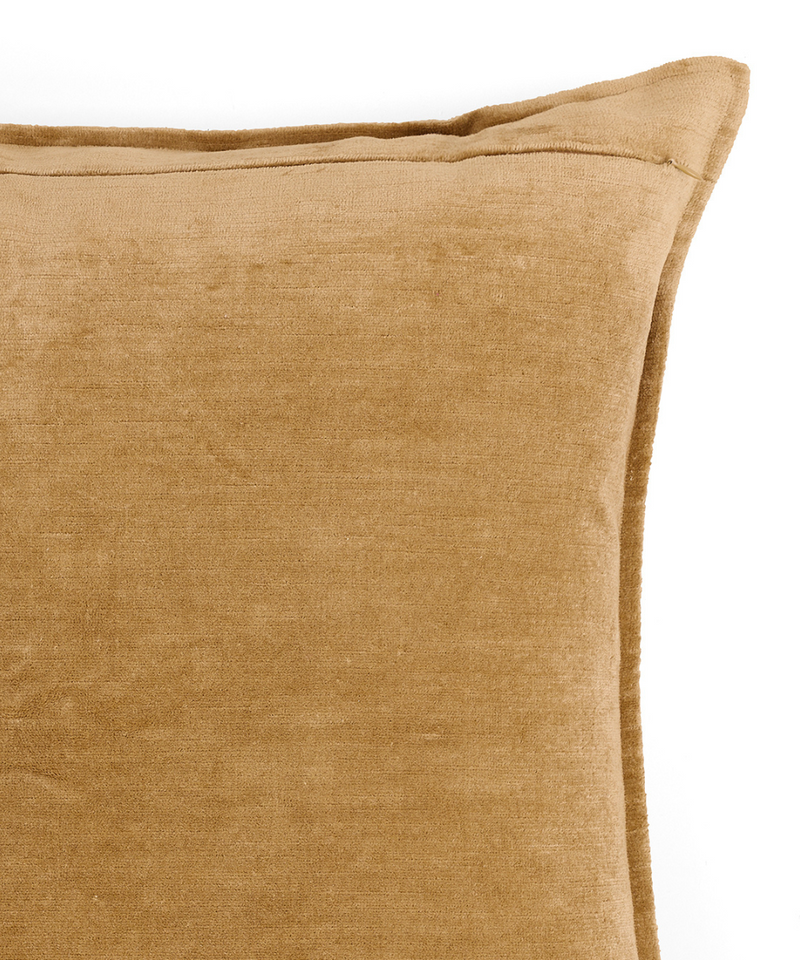 Rebecca Udall, Verity Linen Velvet Square Cushion, Nougat Zip Detail