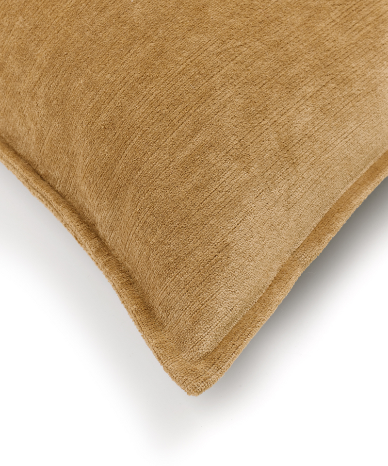 Rebecca Udall, Luxury Verity Linen Velvet Square Cushion, Nougat Hem