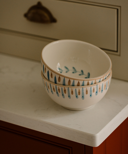 Rebecca Udall Elouise Cereal Bowl, Blue/Taupe