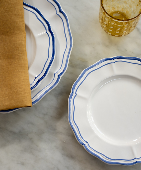 Zita Scalloped Crockery, Marine Blue, Lifestyle