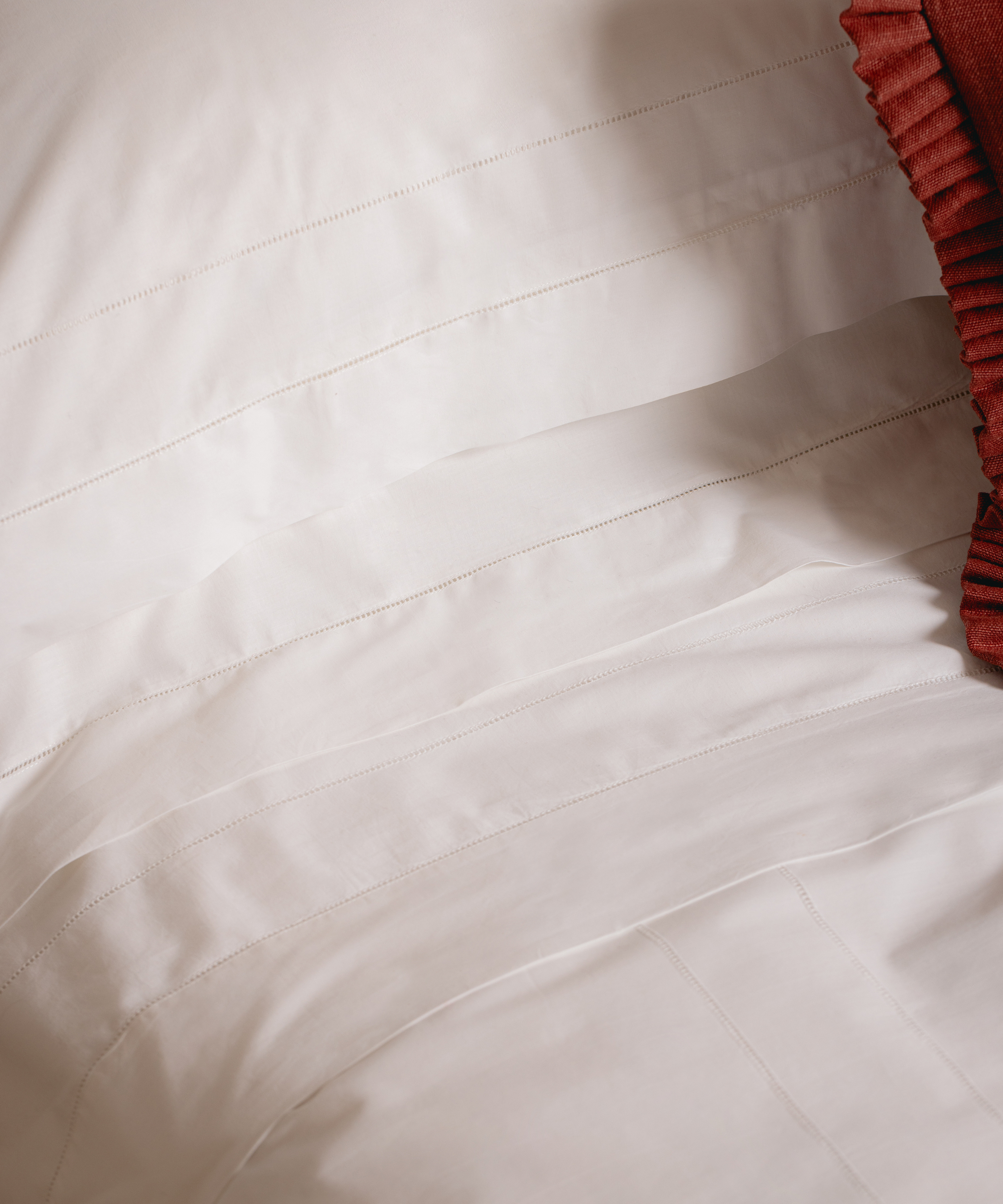 Pair of Ines Hemstitch Pillowcases, Lifestyle Detail