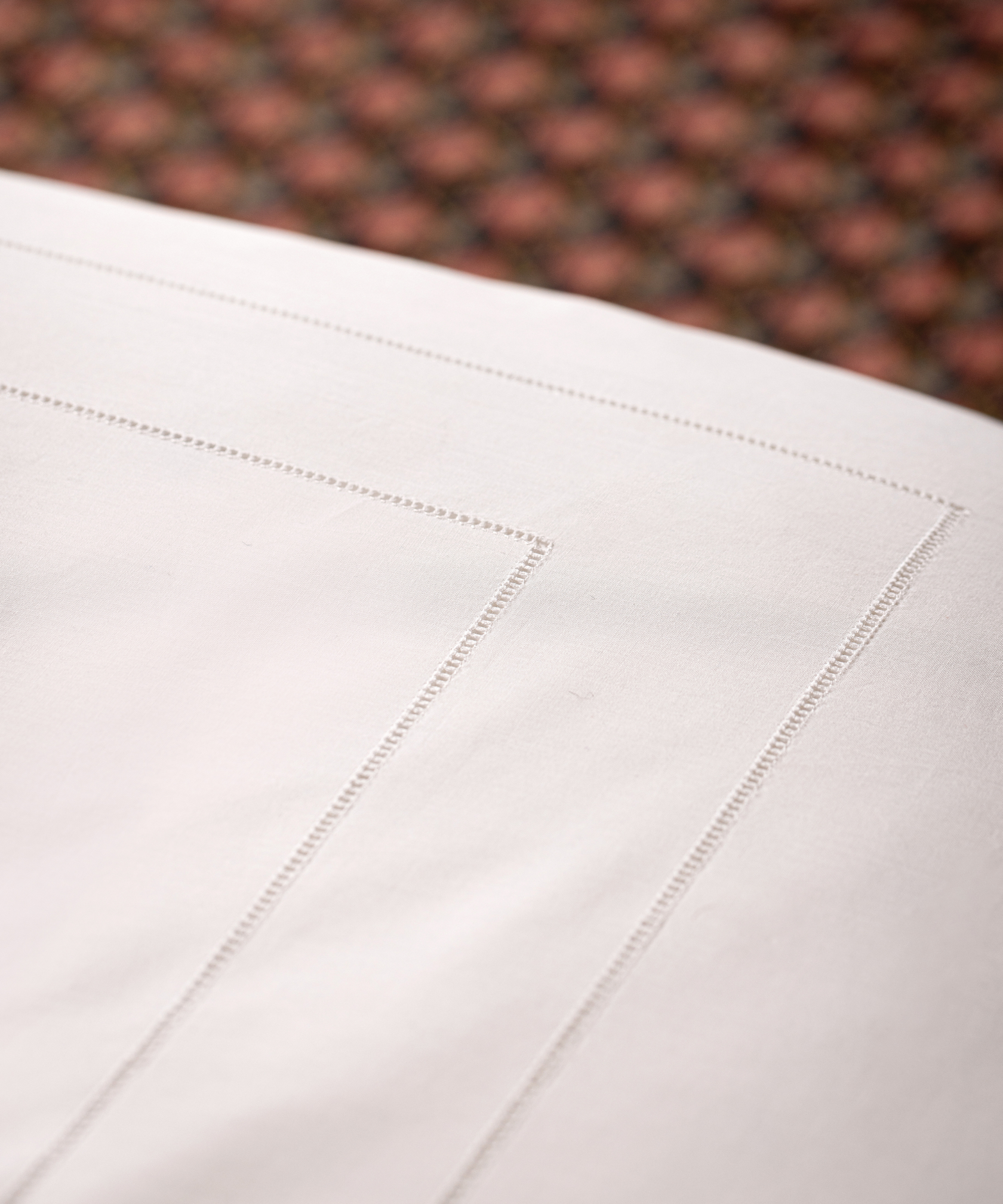 Ines Hemstitch Duvet Cover, Hemstitch Detail