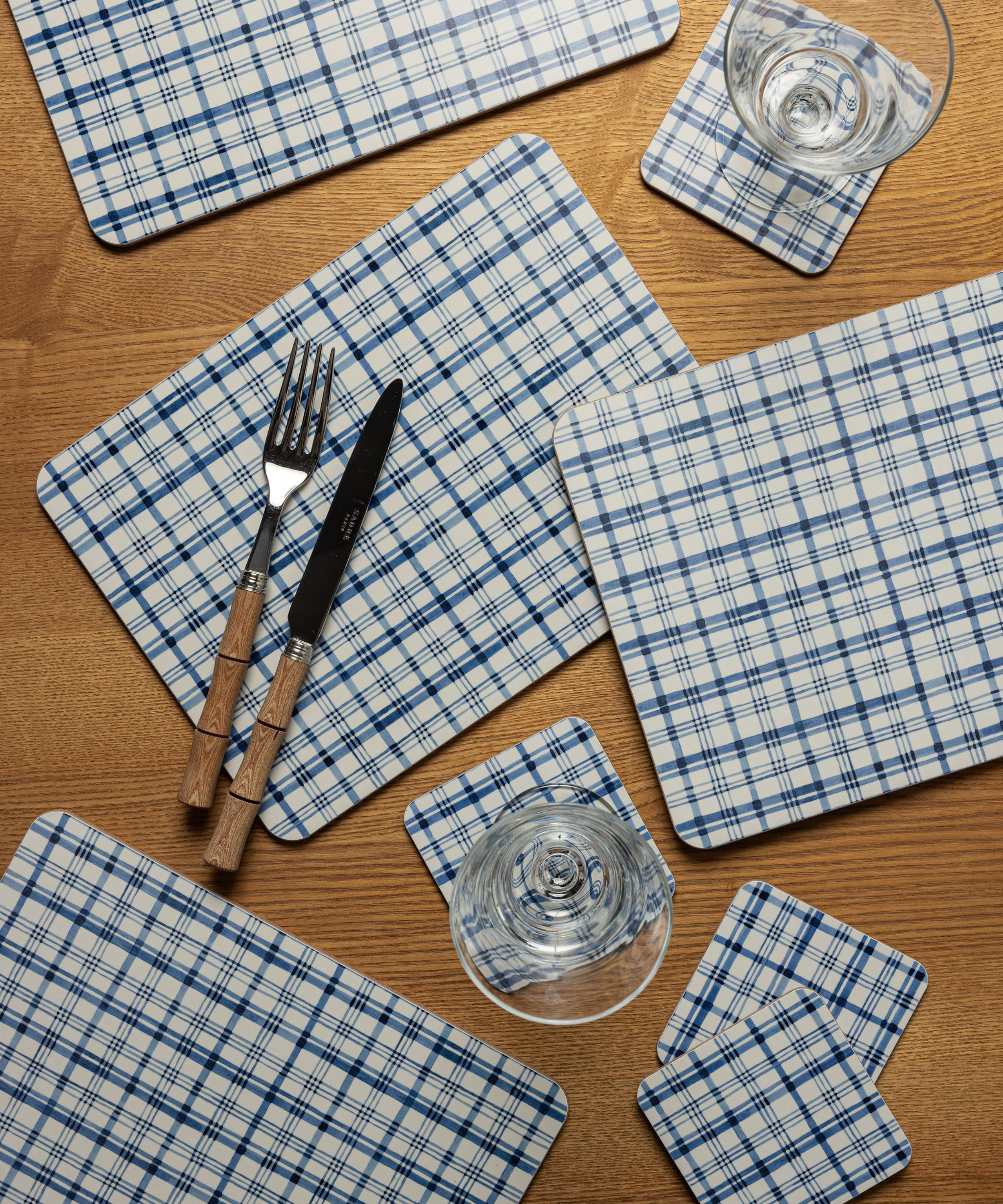 Remy Cork Backed Rectangular Placemat, French Navy