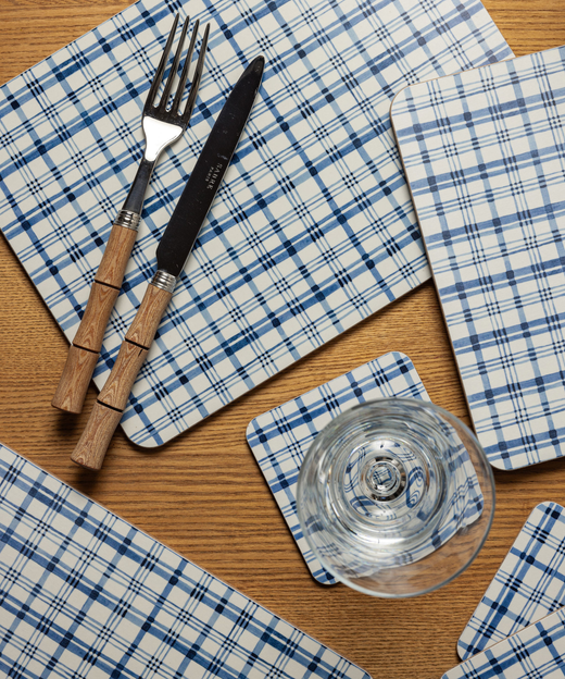 Remy Cork Backed Rectangular Placemat, French Navy