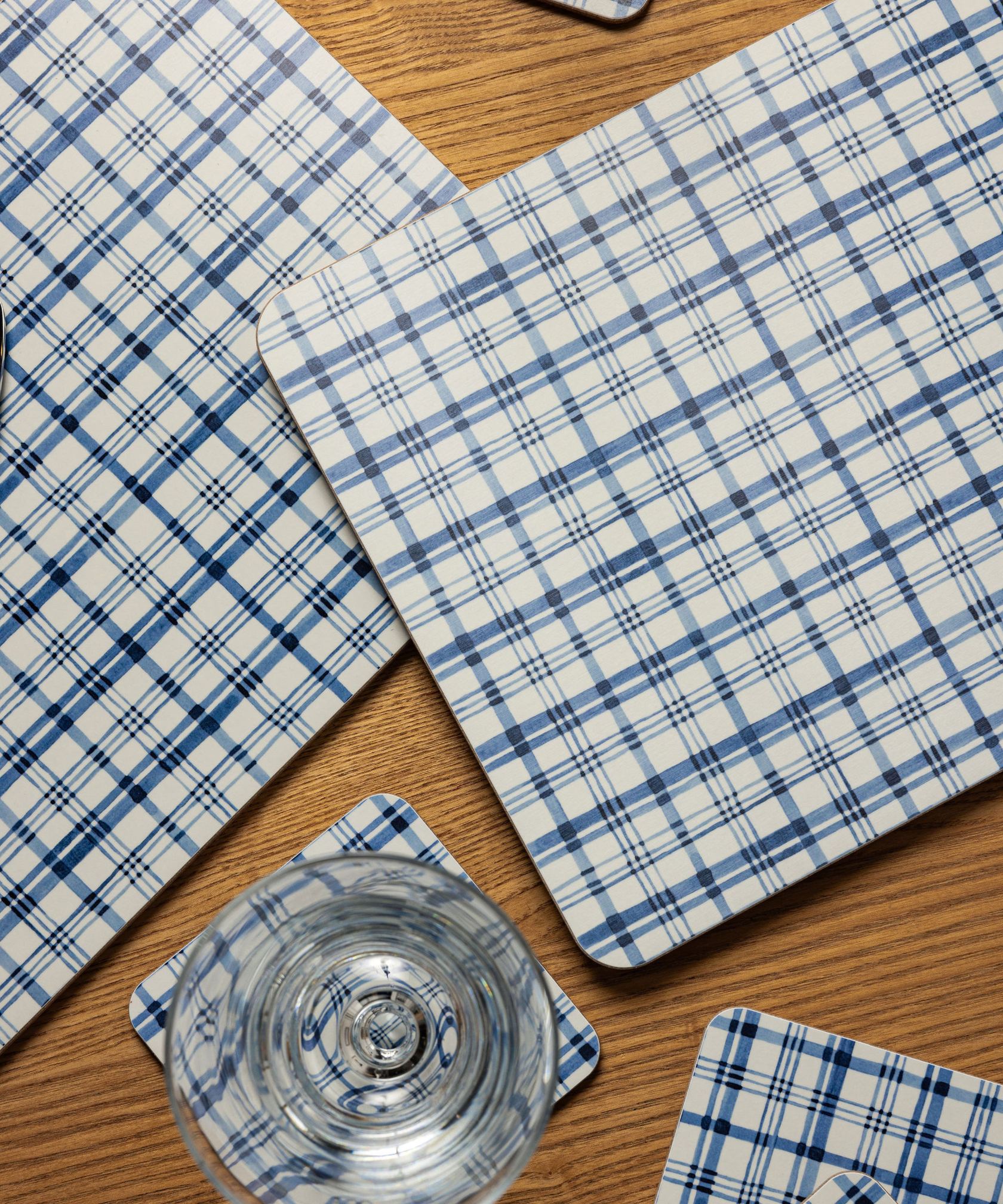Remy Cork Backed Rectangular Placemat, French Navy