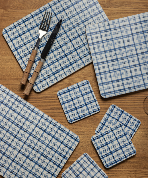 Remy Cork Backed Rectangular Placemat, French Navy
