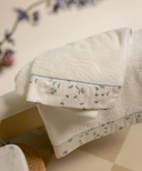 Rovito Hand Towel, Natural White with Bath Towel