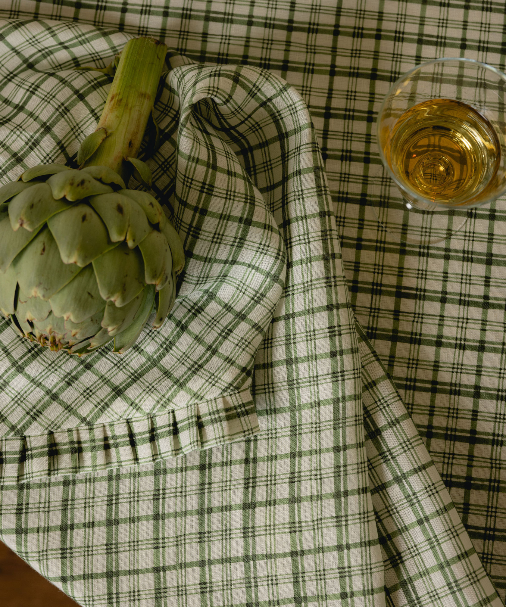 Remy Table Linens, Ivy, Detail